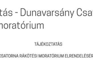 CSATORNA RÁKÖTÉSI MORATÓRIUM
