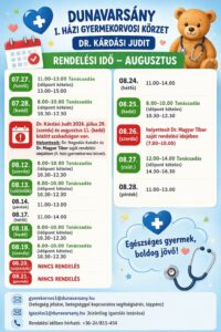 Gyermekorvosi rendelési idők