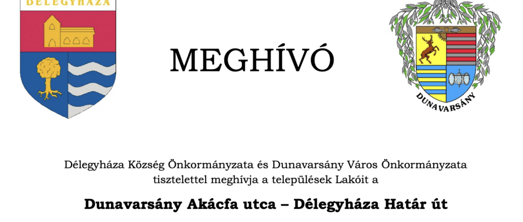 Meghívó az Akácfa utca átadására