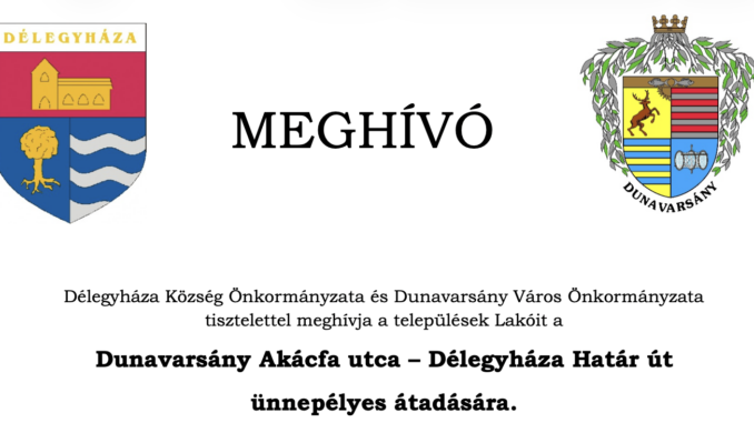 Meghívó az Akácfa utca átadására